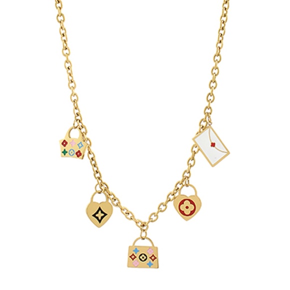 Heart & Multi Charm Necklace - Picture 1 of 1